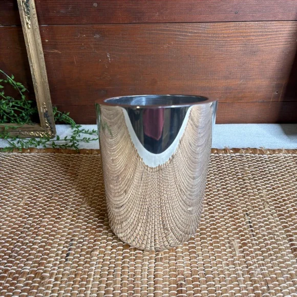 Vintage 2002 Nambe Tilt Wine Chiller 6243 Silver Alloy 7" x 4.5" - Picture 4 of 10